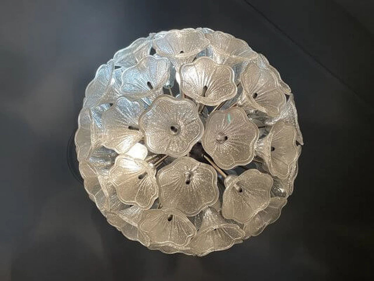 Steel and glass Sputnik chandelier by Paolo Venini for VeArt, 1960s 6