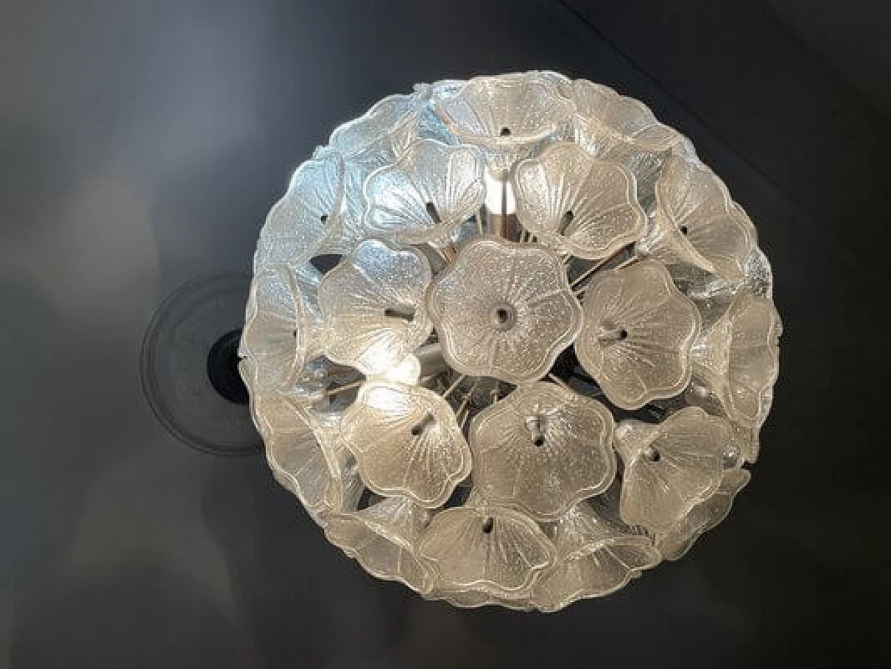 Steel and glass Sputnik chandelier by Paolo Venini for VeArt, 1960s 7