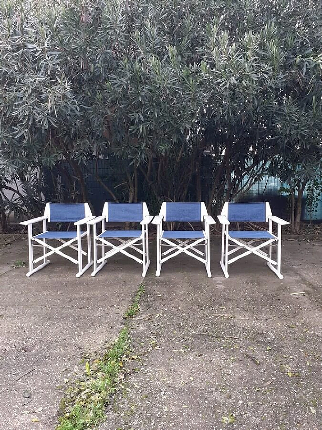 4 Hollywood folding chairs by Carlo Hauner for Reguitti, 1970s 1
