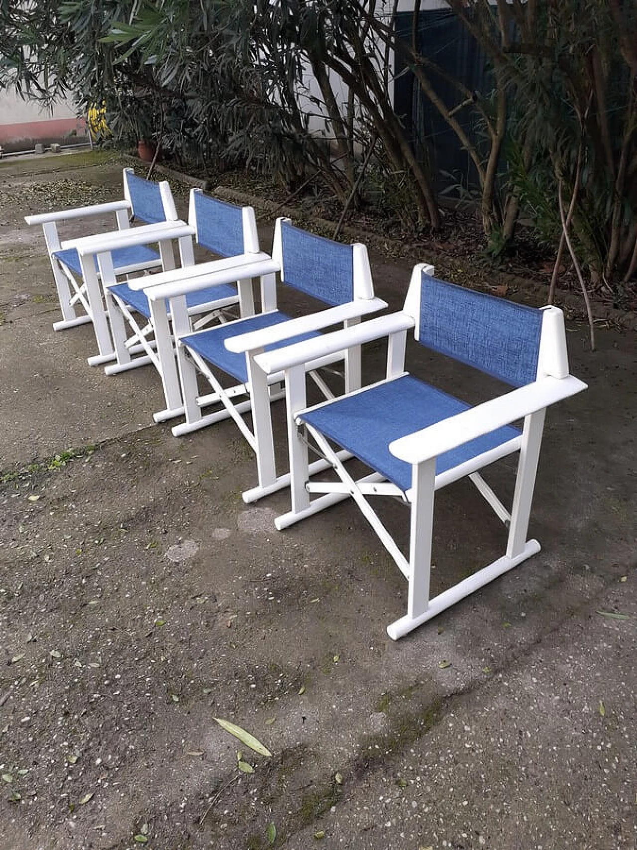 4 Hollywood folding chairs by Carlo Hauner for Reguitti, 1970s 2