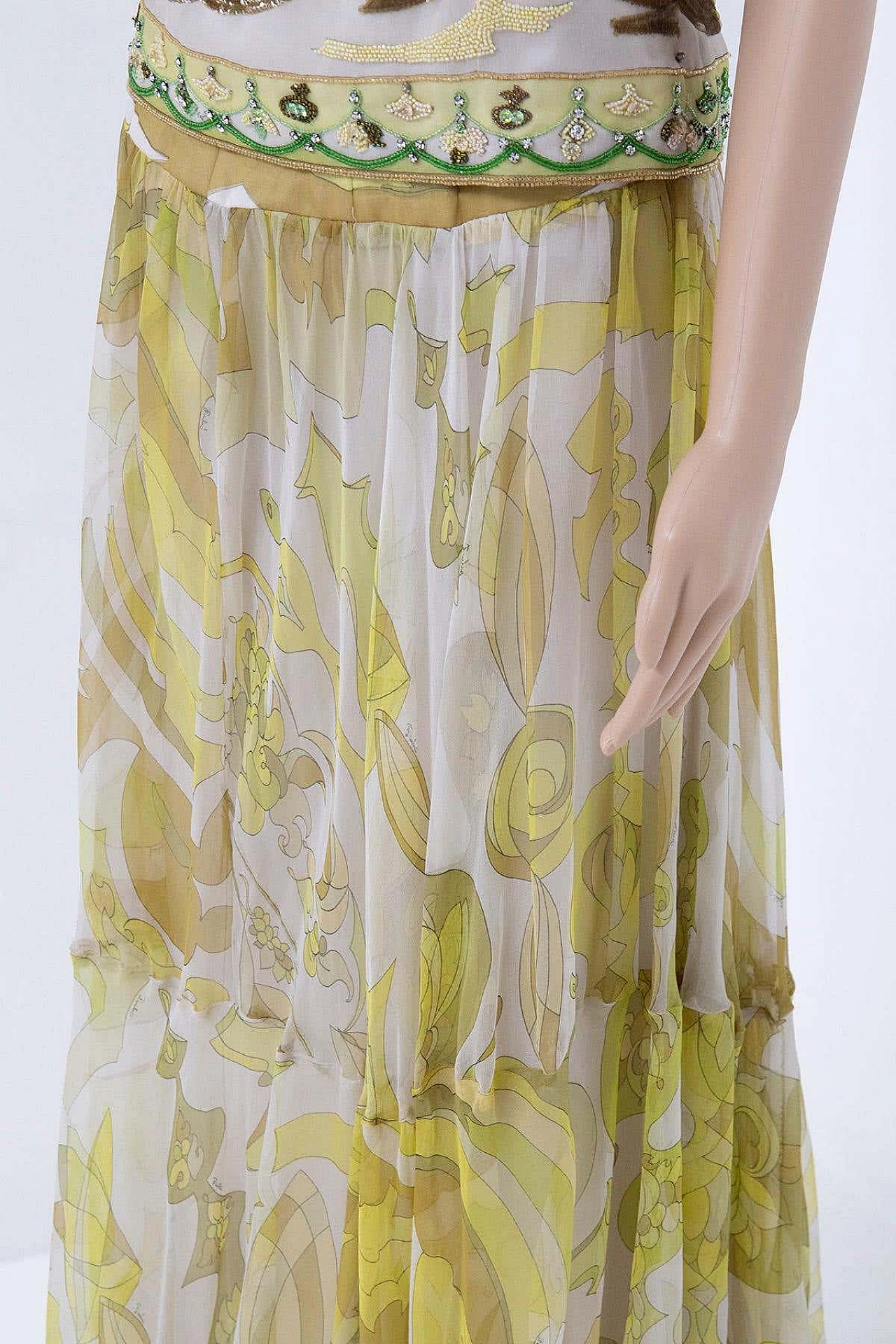 Abito da sera con strass, paillettes e seta di Emilio Pucci, anni '70 6