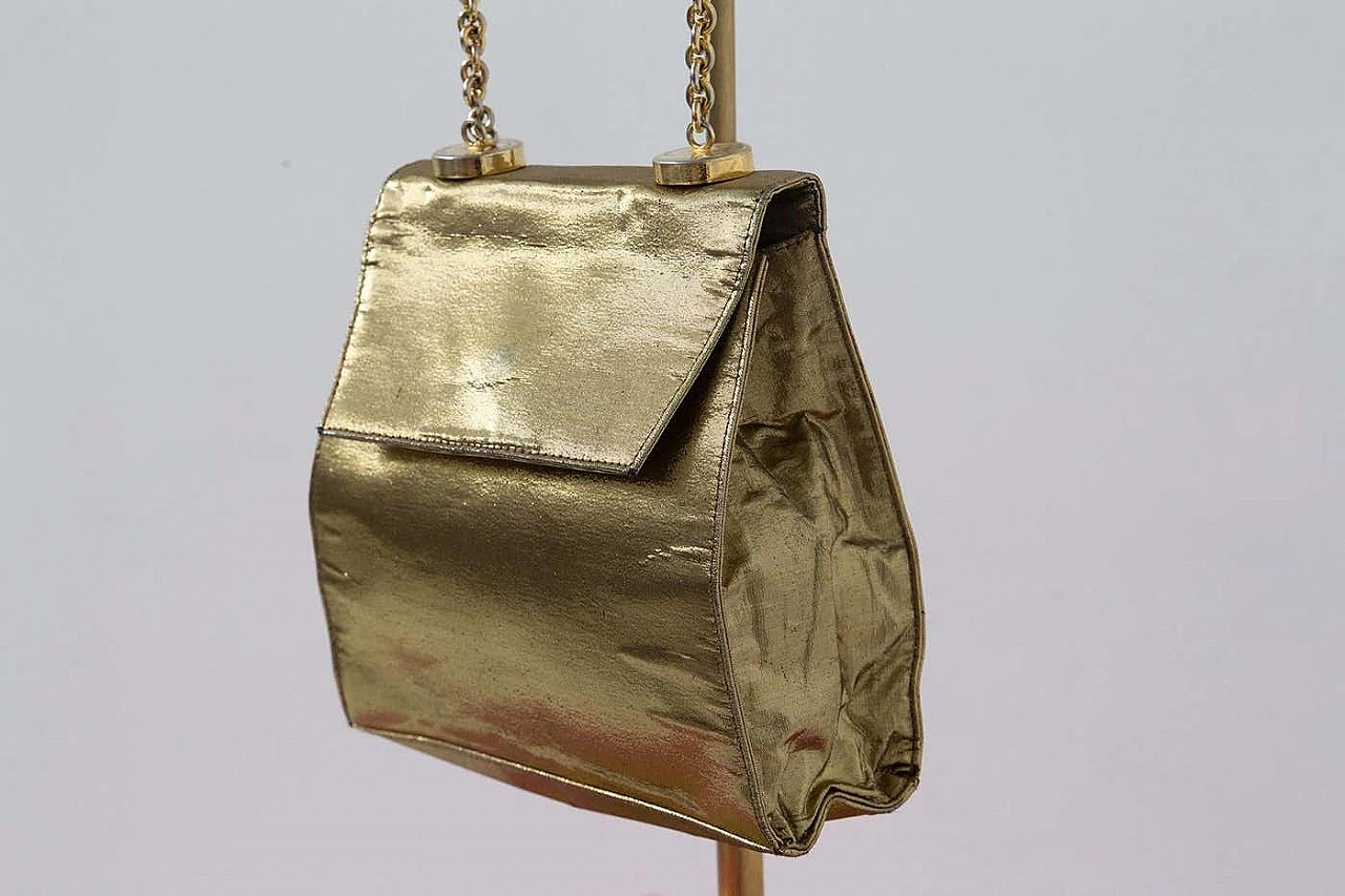 Gold-coloured evening shoulder bag by Gianni Versace, 1990s 5