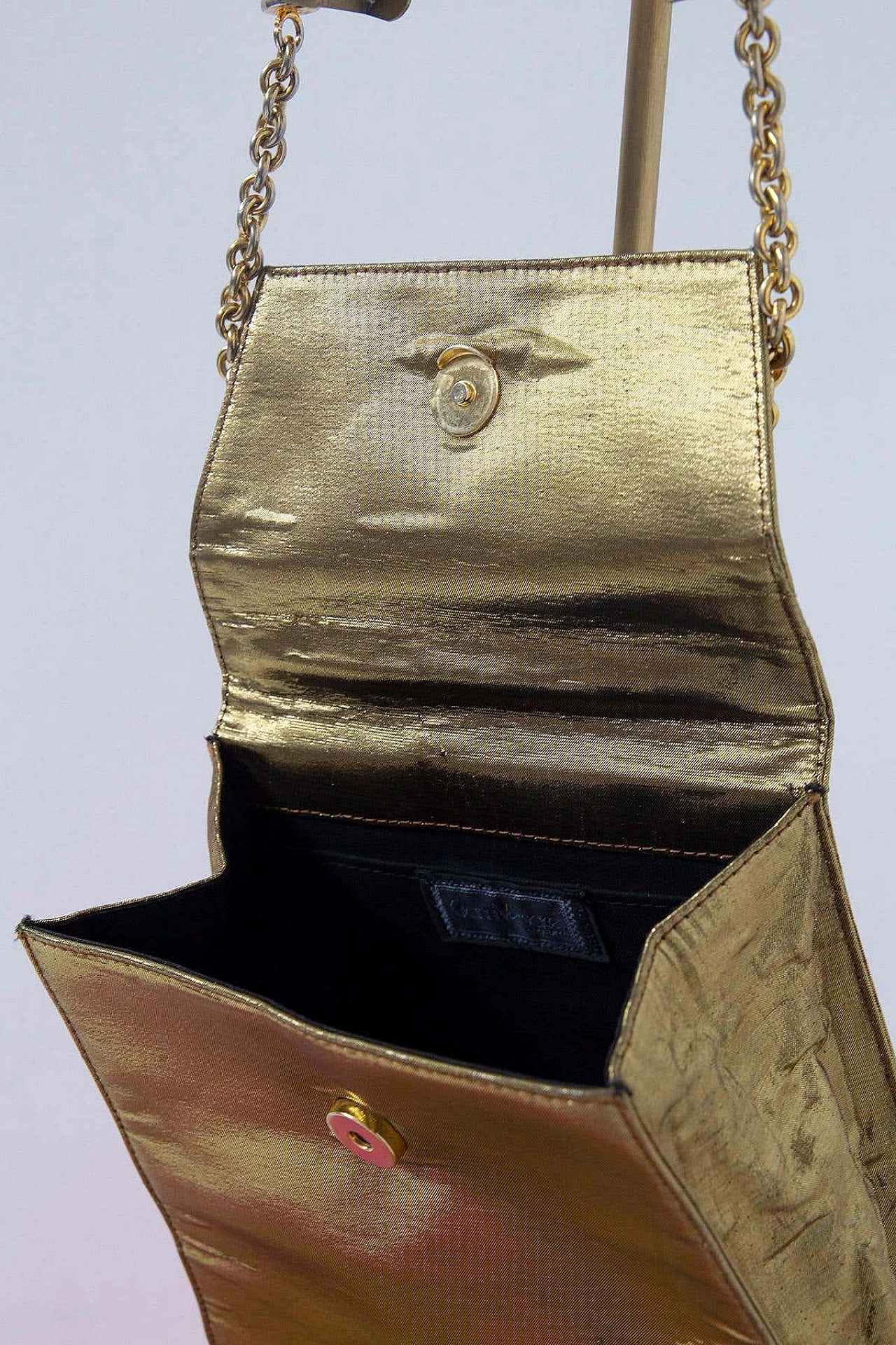 Gold-coloured evening shoulder bag by Gianni Versace, 1990s 6