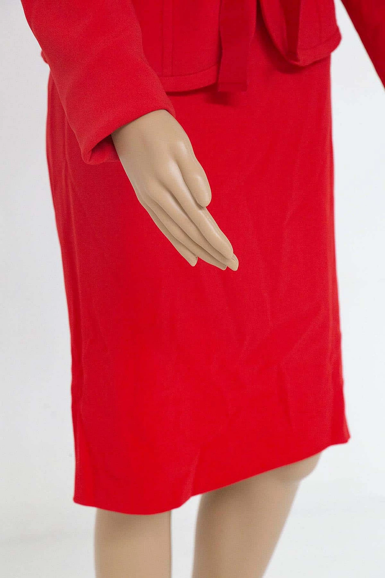 Red sheath dress by Valentino Garavani, 1990s 5