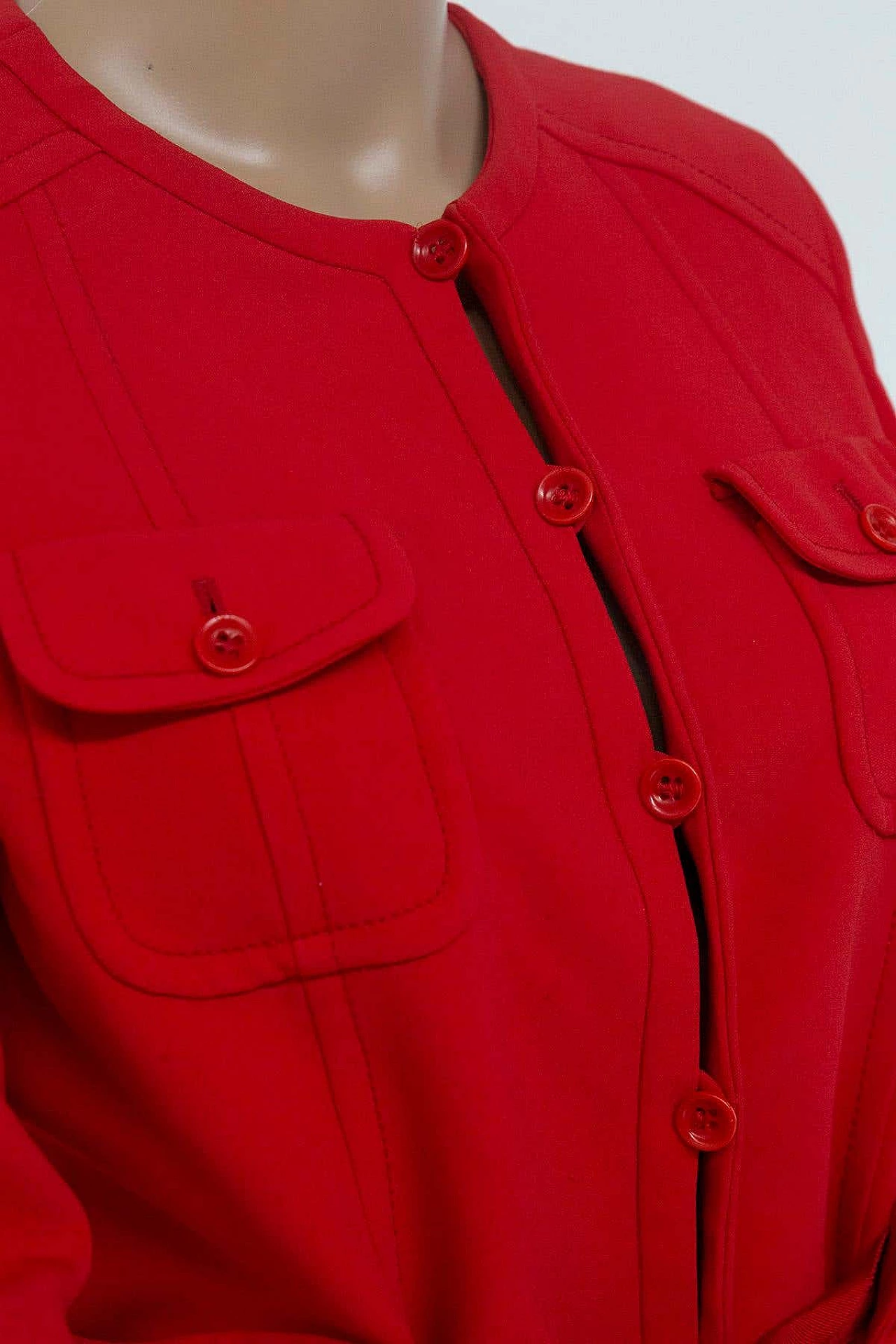 Red sheath dress by Valentino Garavani, 1990s 6