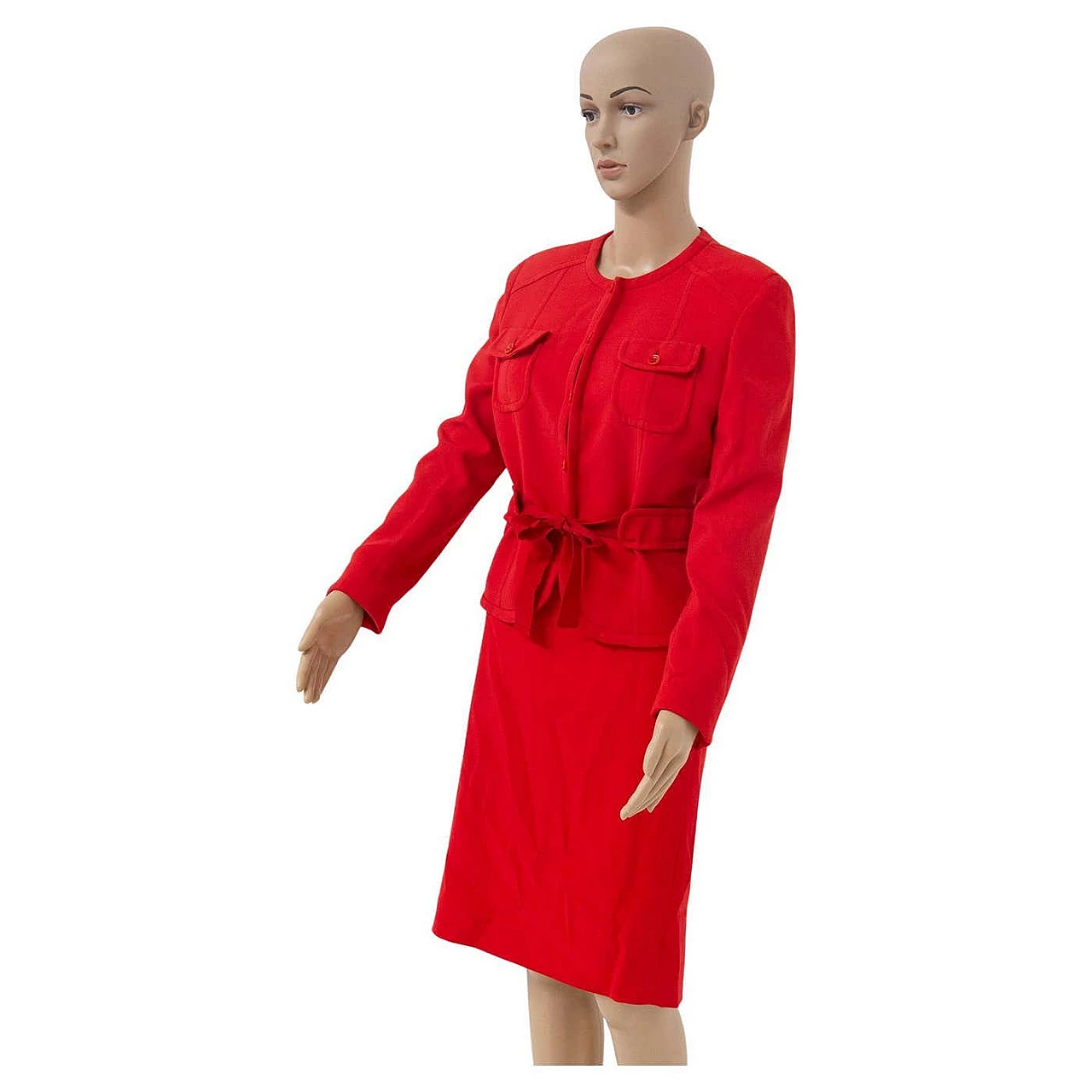 Red sheath dress by Valentino Garavani, 1990s 9
