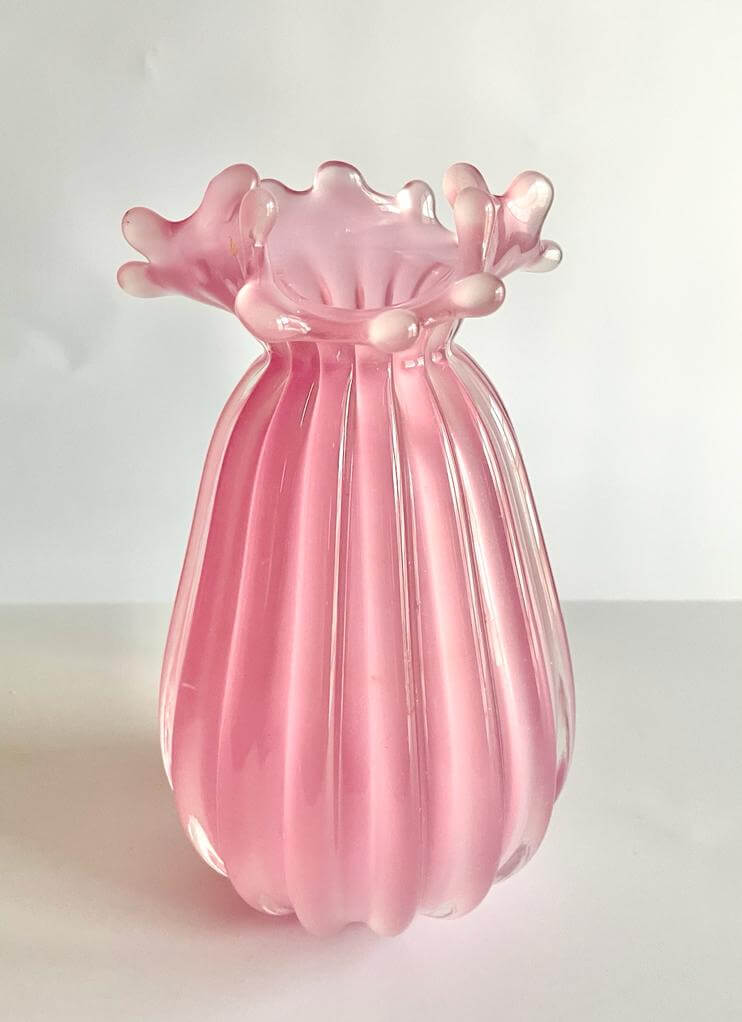 Pink alabaster Murano glass vase by Archimede Seguso, 1940s | intOndo