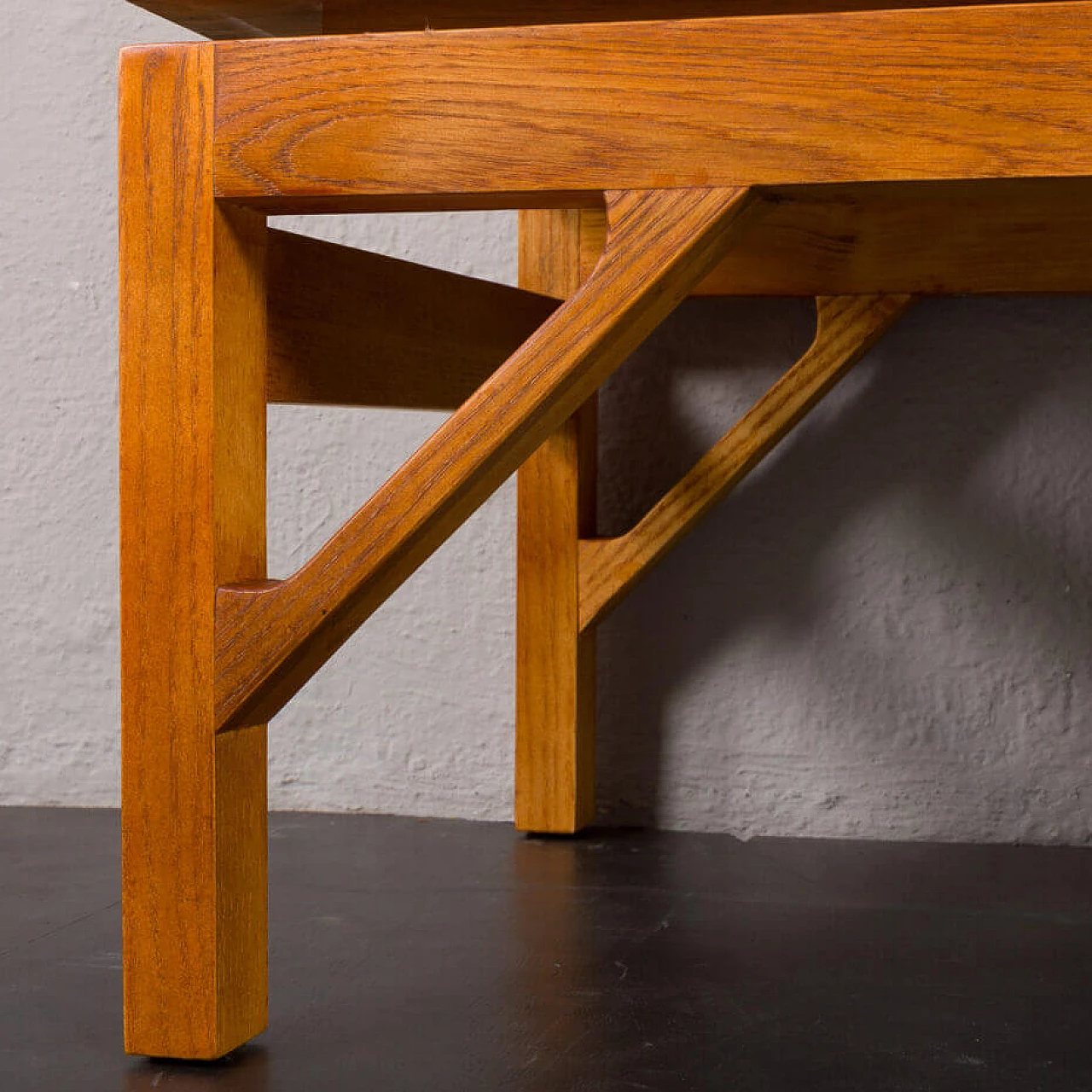 Solid oak vinyl cabinet by Christen Hvidt for Soborg Mobelfabrik, 1970s 8