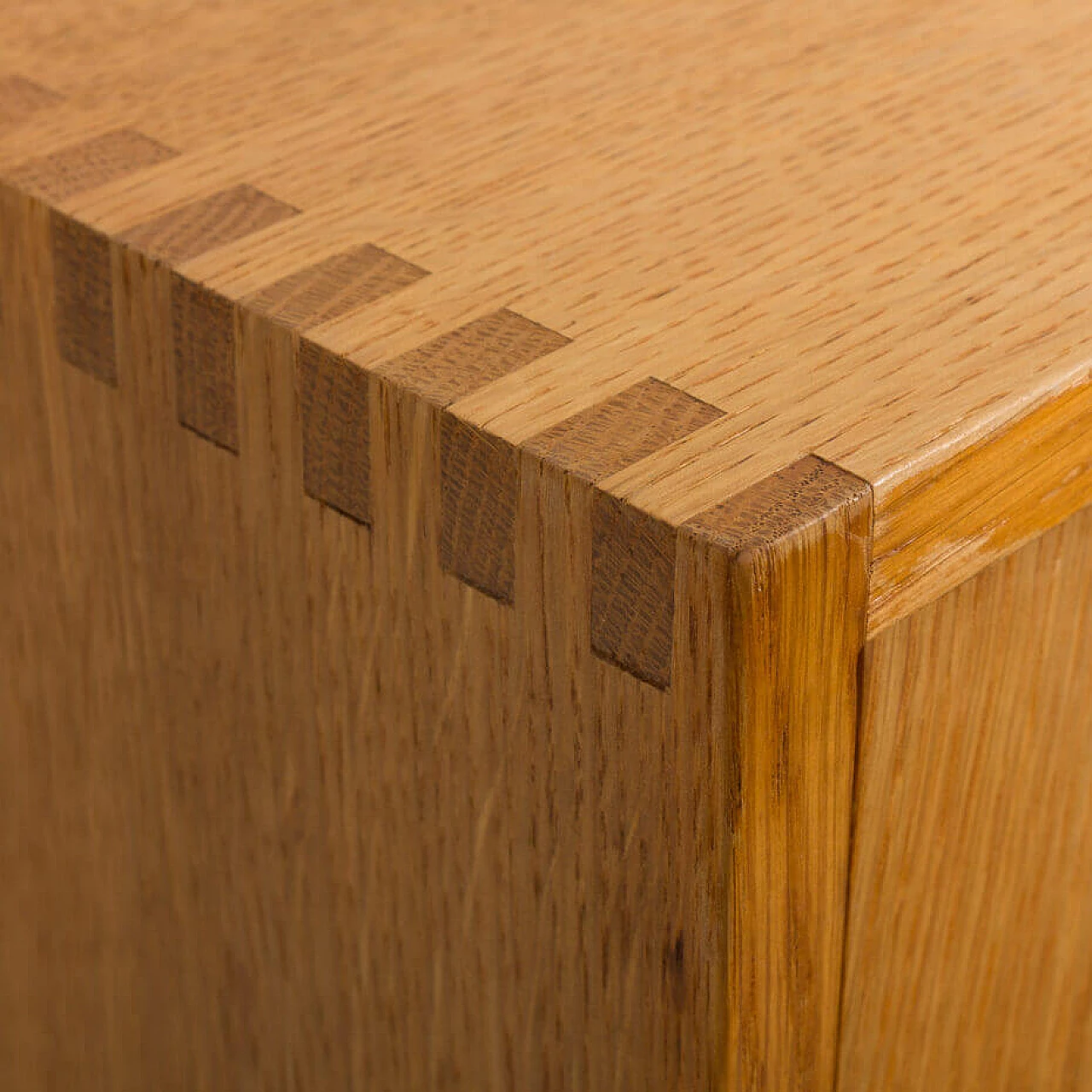 Solid oak vinyl cabinet by Christen Hvidt for Soborg Mobelfabrik, 1970s 11