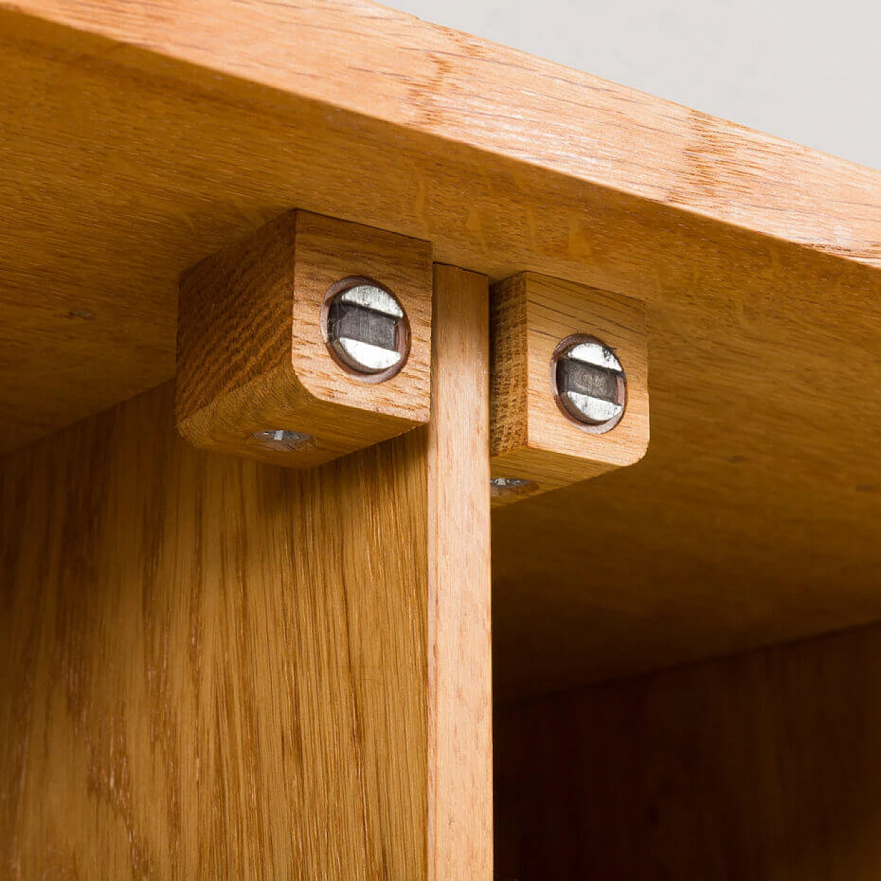 Solid oak vinyl cabinet by Christen Hvidt for Soborg Mobelfabrik, 1970s 16