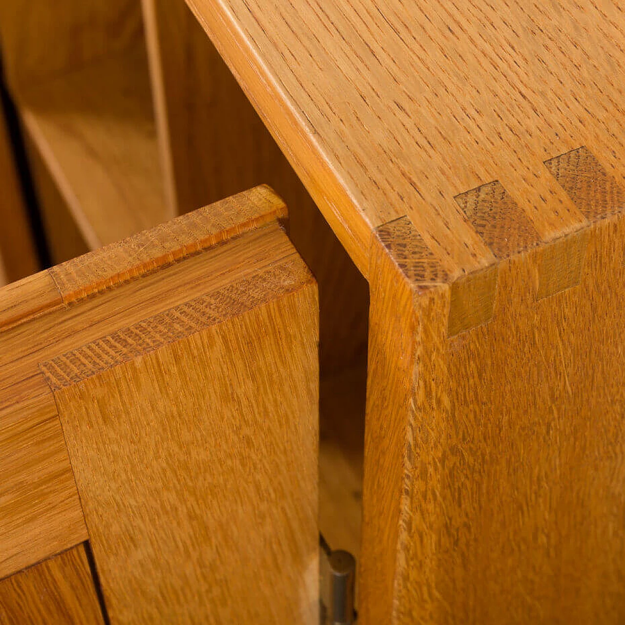 Solid oak vinyl cabinet by Christen Hvidt for Soborg Mobelfabrik, 1970s 18