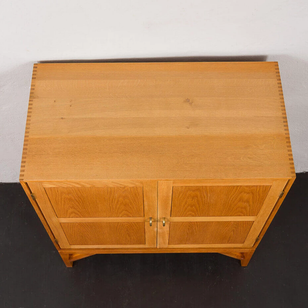 Solid oak vinyl cabinet by Christen Hvidt for Soborg Mobelfabrik, 1970s 19