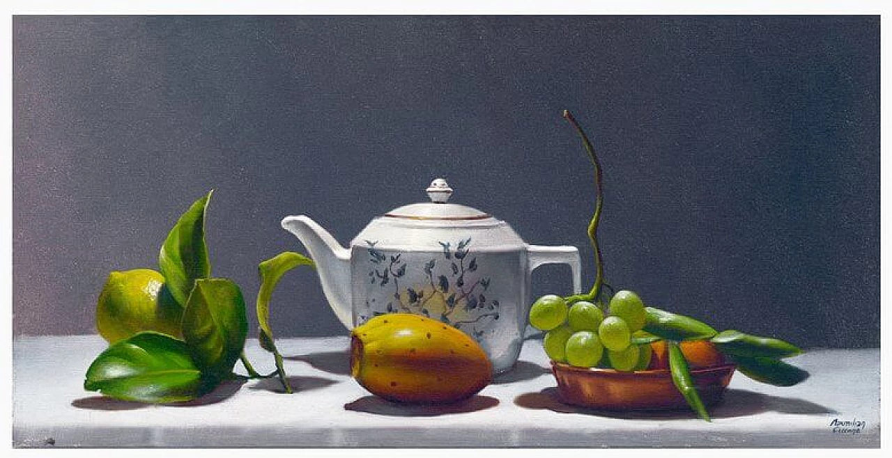Morning breakfast, Maximilian Ciccone, oil on canvas, 2000s 1