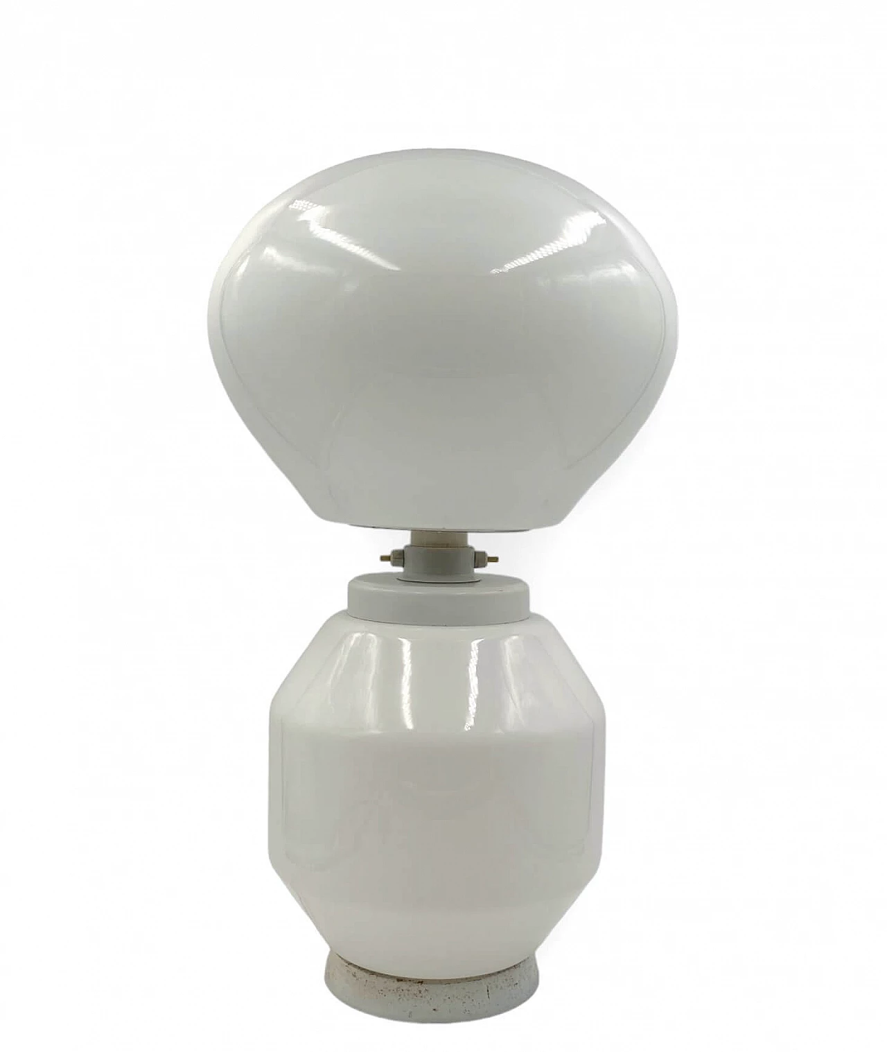 Space Age glass and aluminum table lamp by Faver, 1970s 4