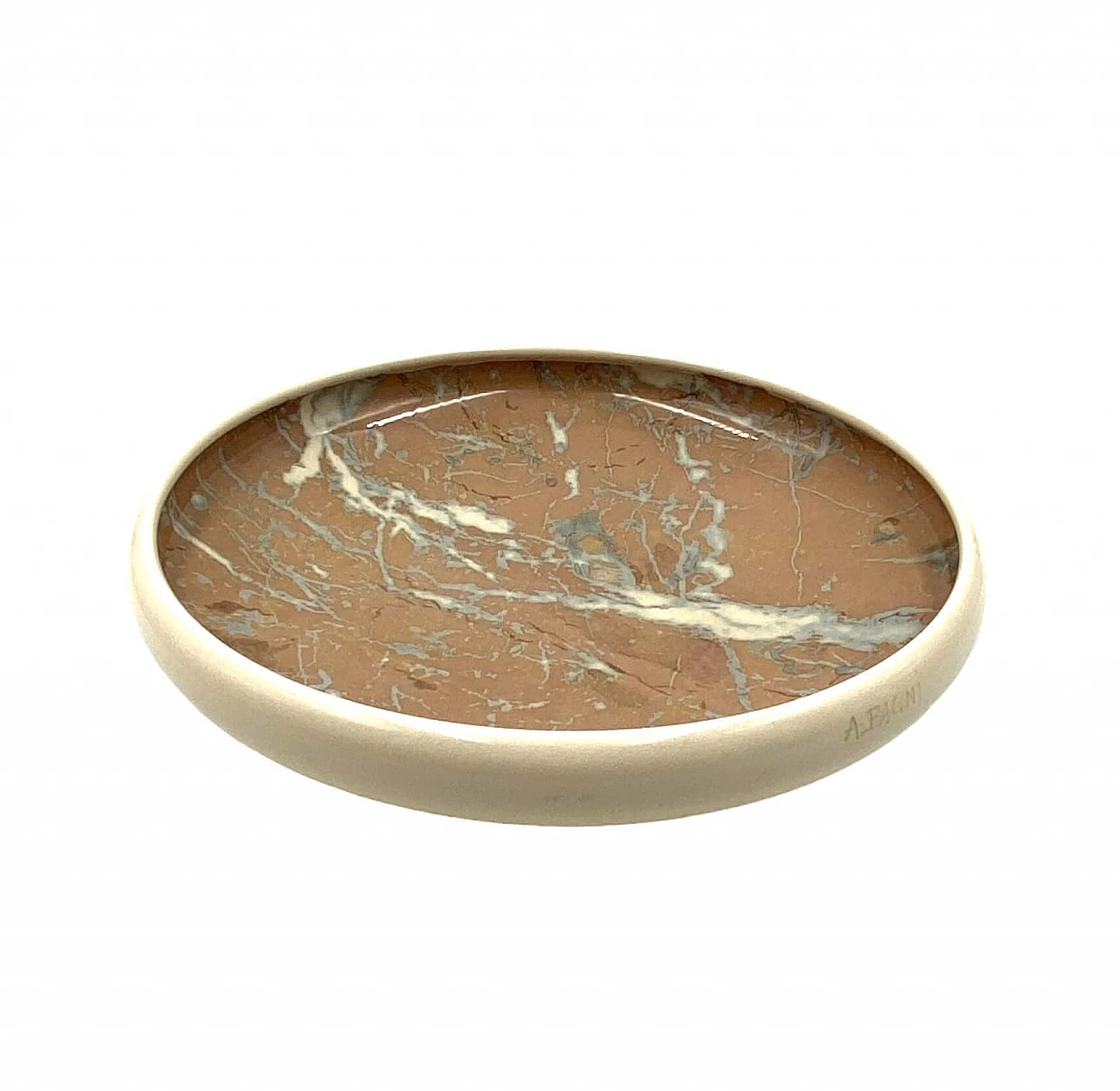 Marbled ceramic centerpiece by Alvino Bagni, 1970s 1