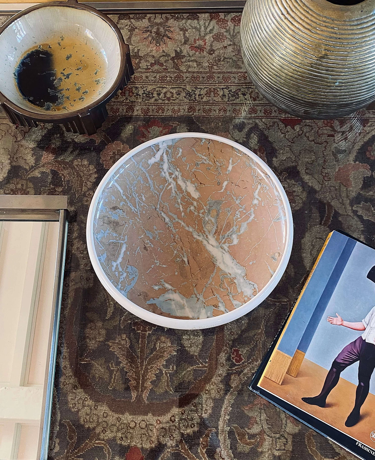 Marbled ceramic centerpiece by Alvino Bagni, 1970s 4