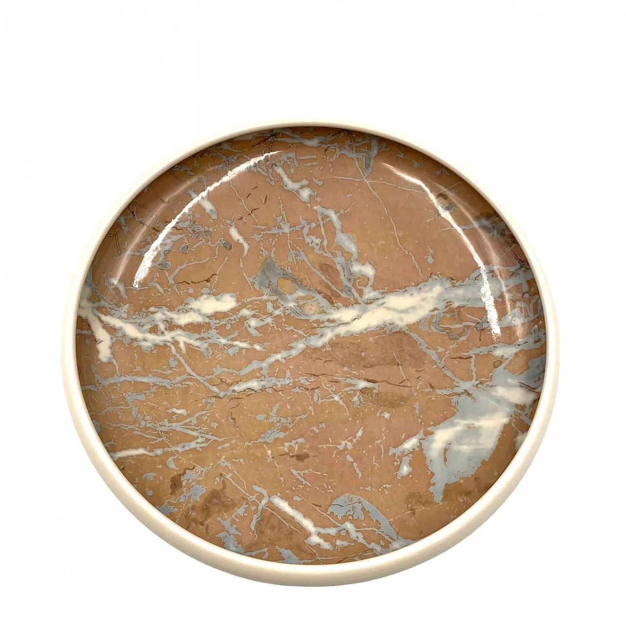 Centrotavola in ceramica marmorizzata di Alvino Bagni, anni '70 7