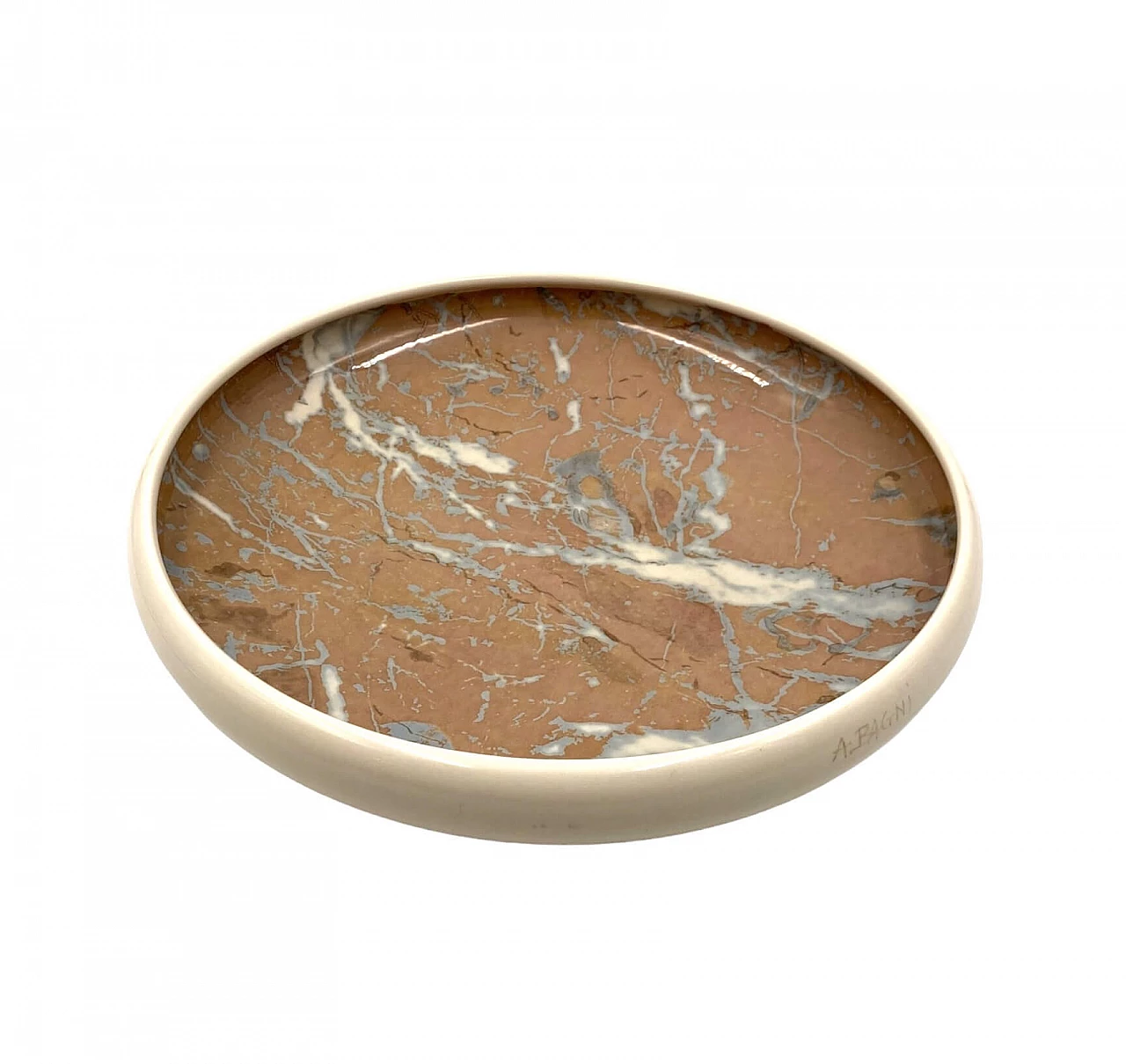 Marbled ceramic centerpiece by Alvino Bagni, 1970s 13