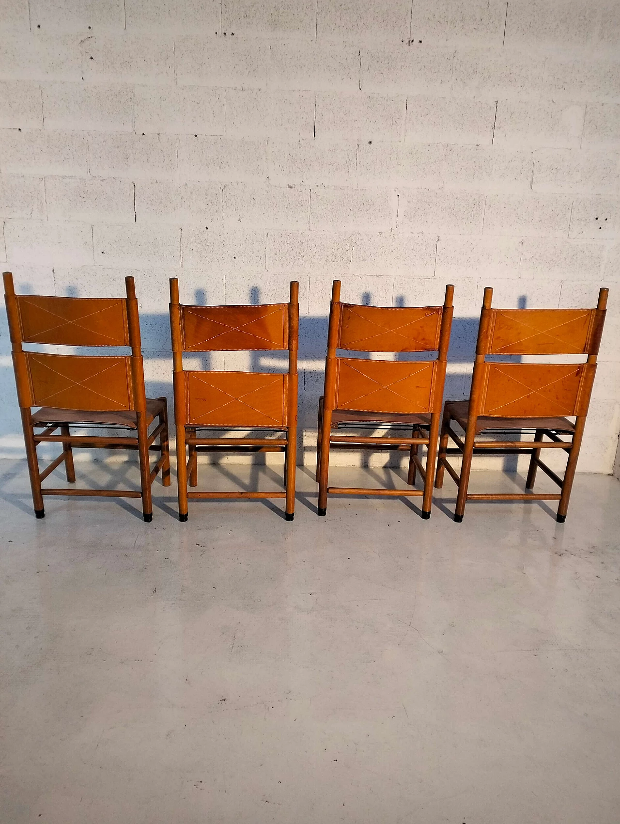 4 Kentucky chairs by Carlo Scarpa for Bernini, 1980s 7