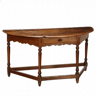 Shaped cherry console table, early 18th century