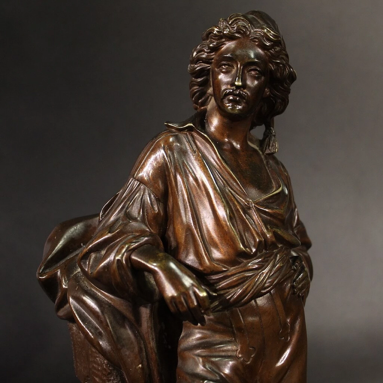 Chiselled and patinated bronze sculpture, second half of the 19th century 2
