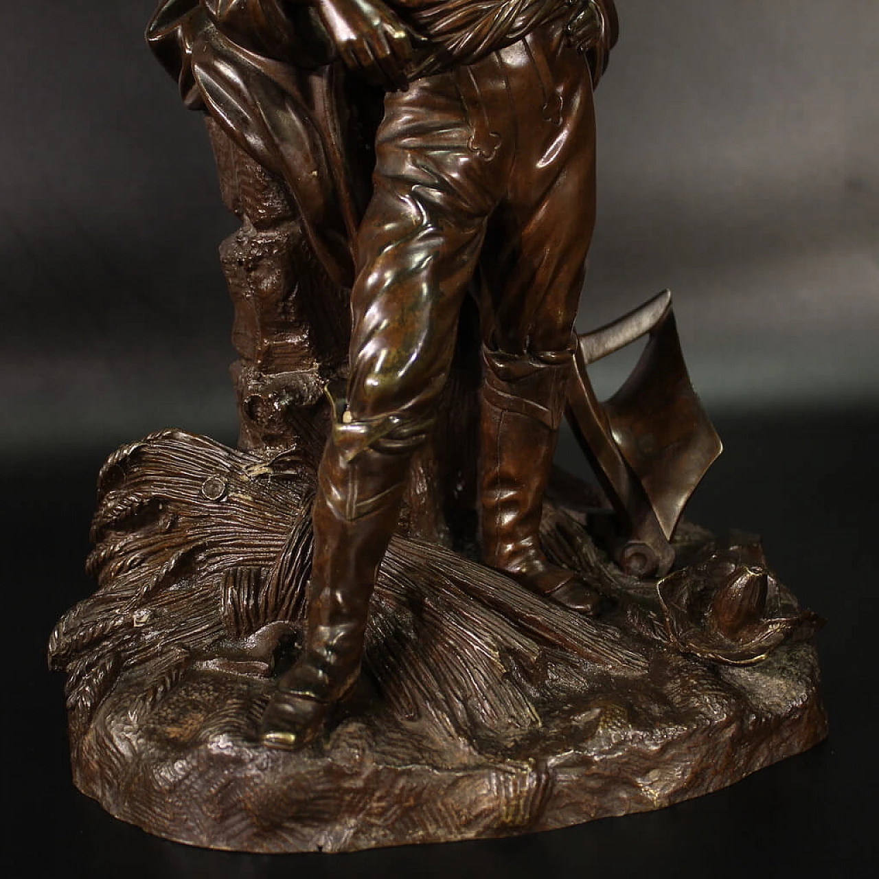 Chiselled and patinated bronze sculpture, second half of the 19th century 4