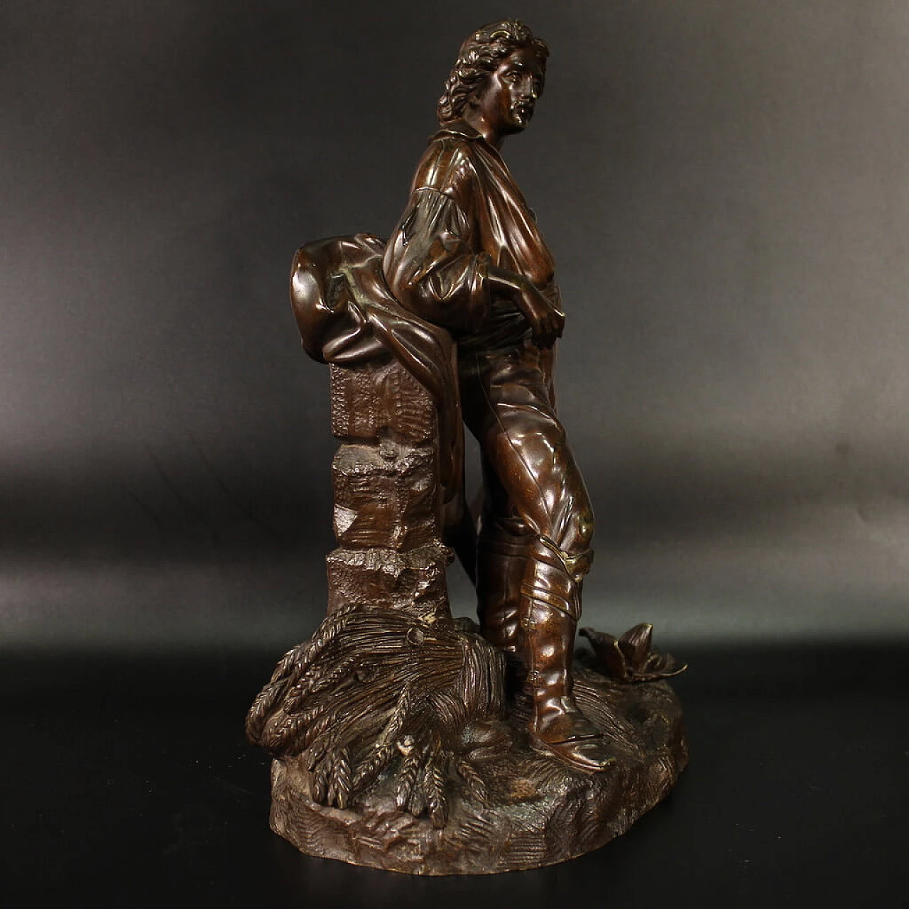 Chiselled and patinated bronze sculpture, second half of the 19th century 5
