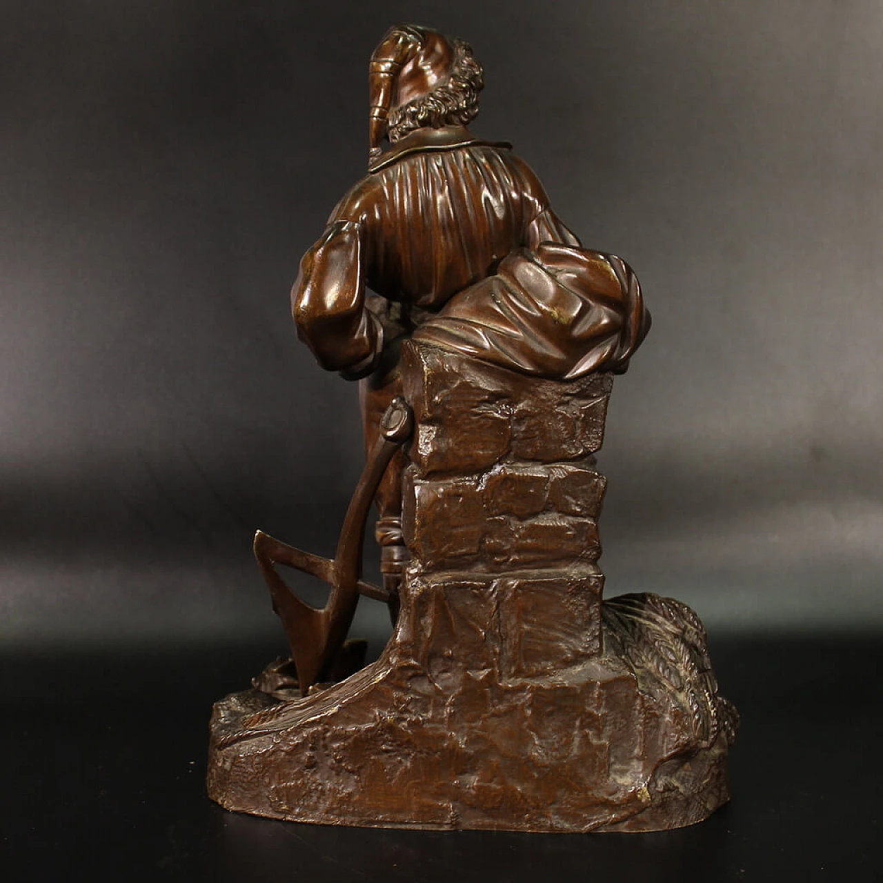 Chiselled and patinated bronze sculpture, second half of the 19th century 7