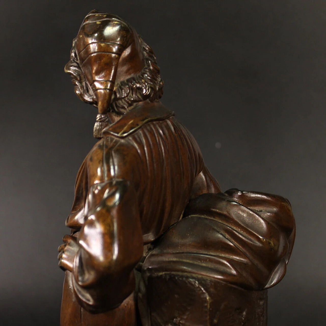 Chiselled and patinated bronze sculpture, second half of the 19th century 8