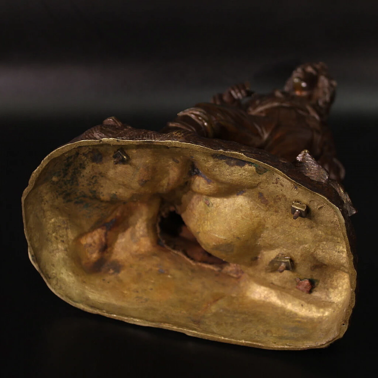 Scultura in bronzo cesellato e patinato, seconda metà '800 12