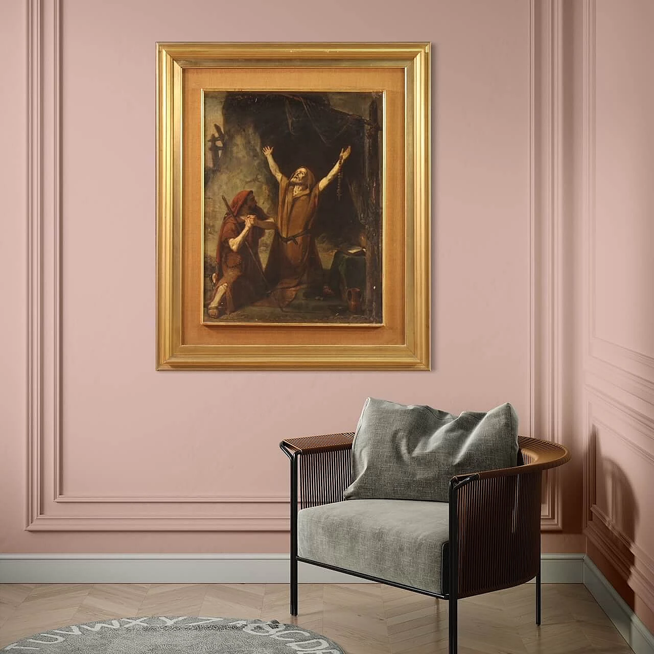 The Vision of Saint Anthony Abbot, oil on canvas, 19th century 16