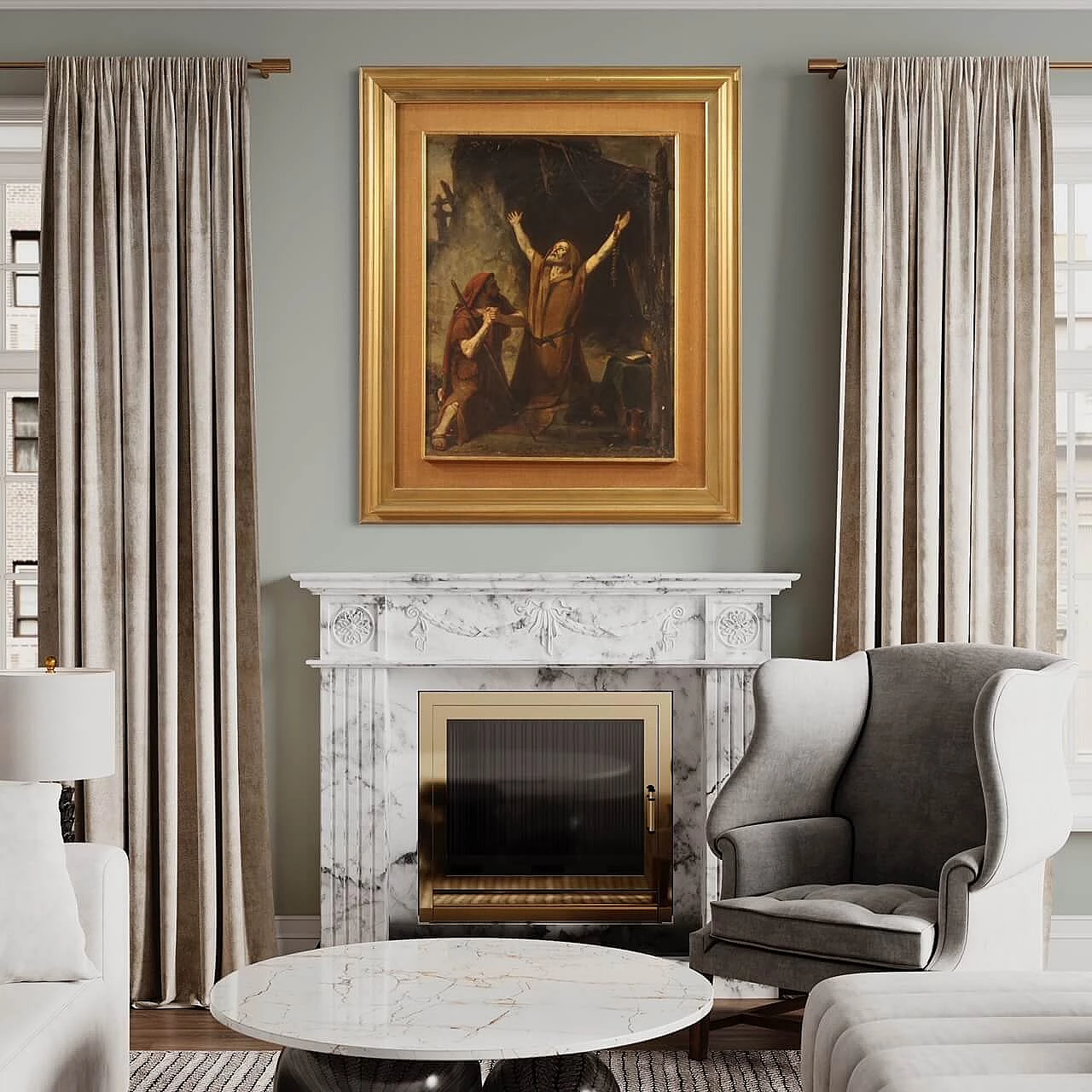 The Vision of Saint Anthony Abbot, oil on canvas, 19th century 17