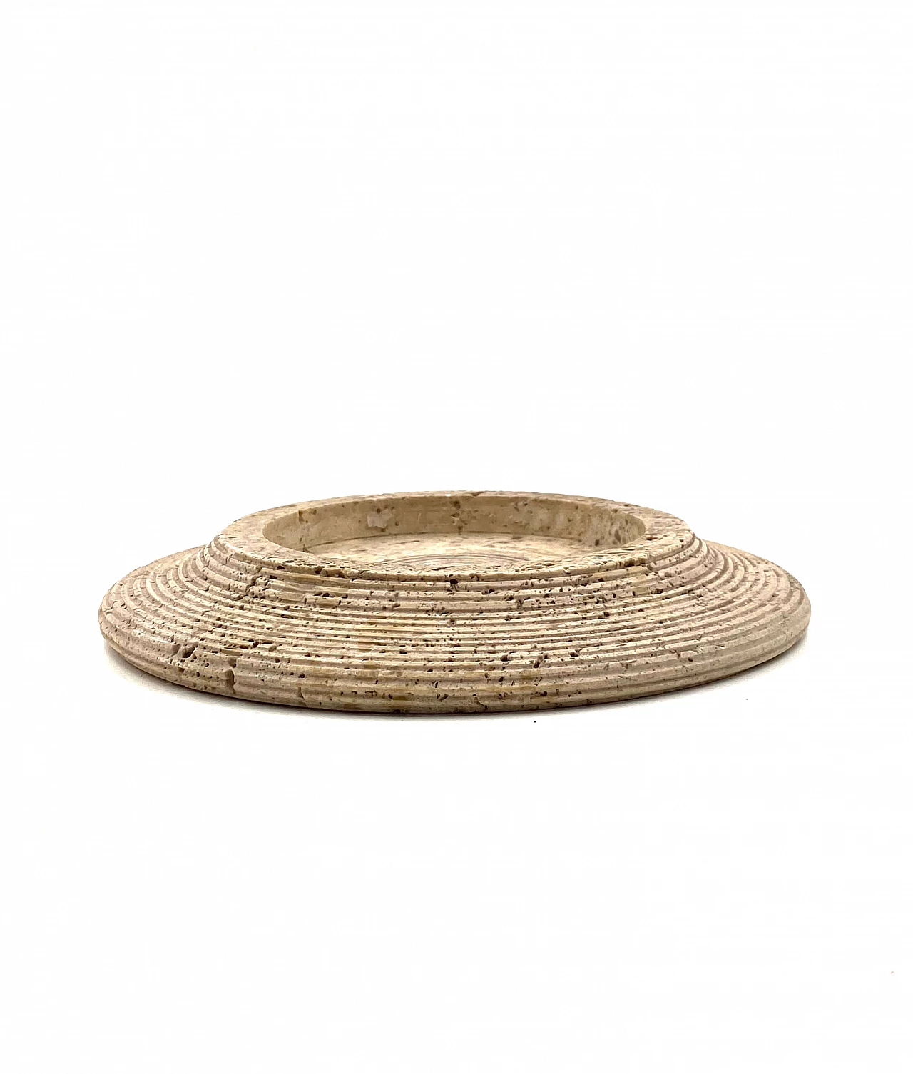 Grooved travertine ashtray by Cerri Nestore, 1970s 10