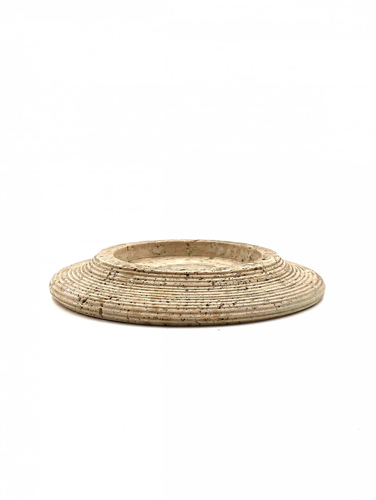Grooved travertine ashtray by Cerri Nestore, 1970s 11