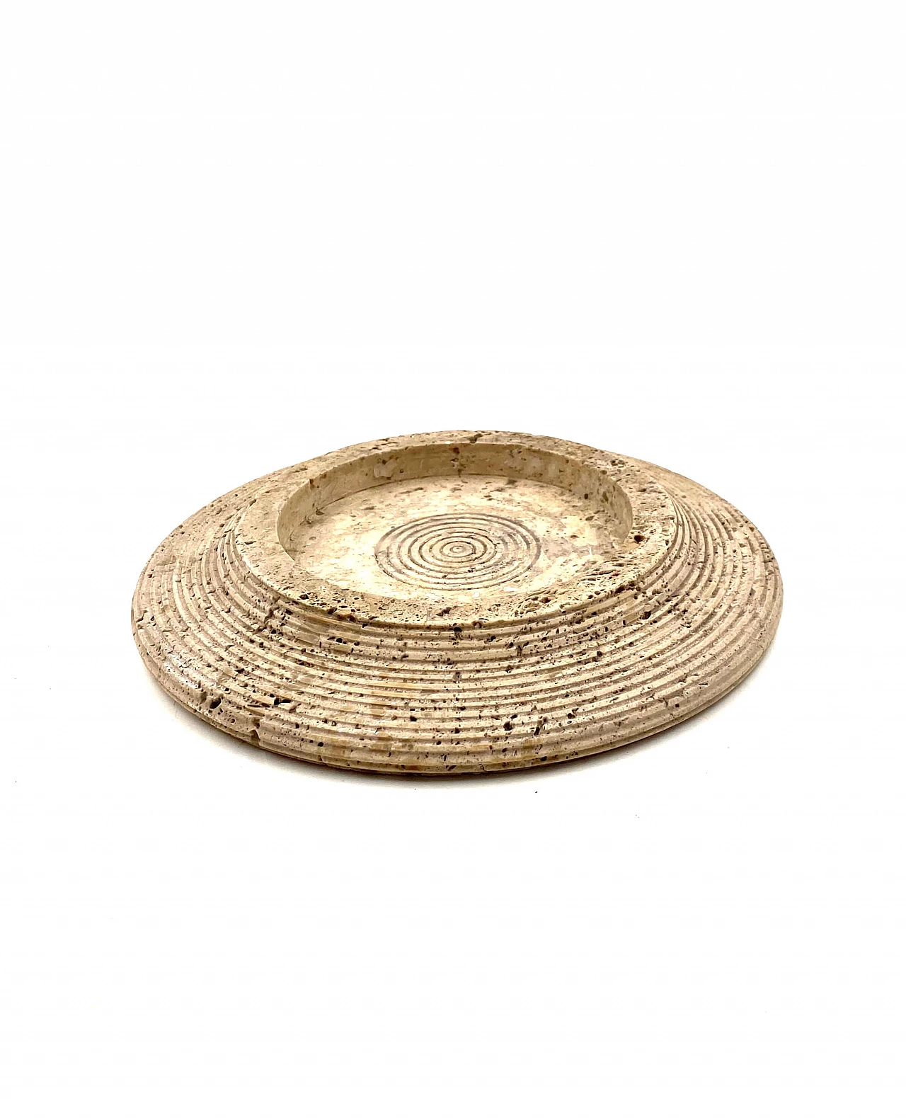Grooved travertine ashtray by Cerri Nestore, 1970s 12