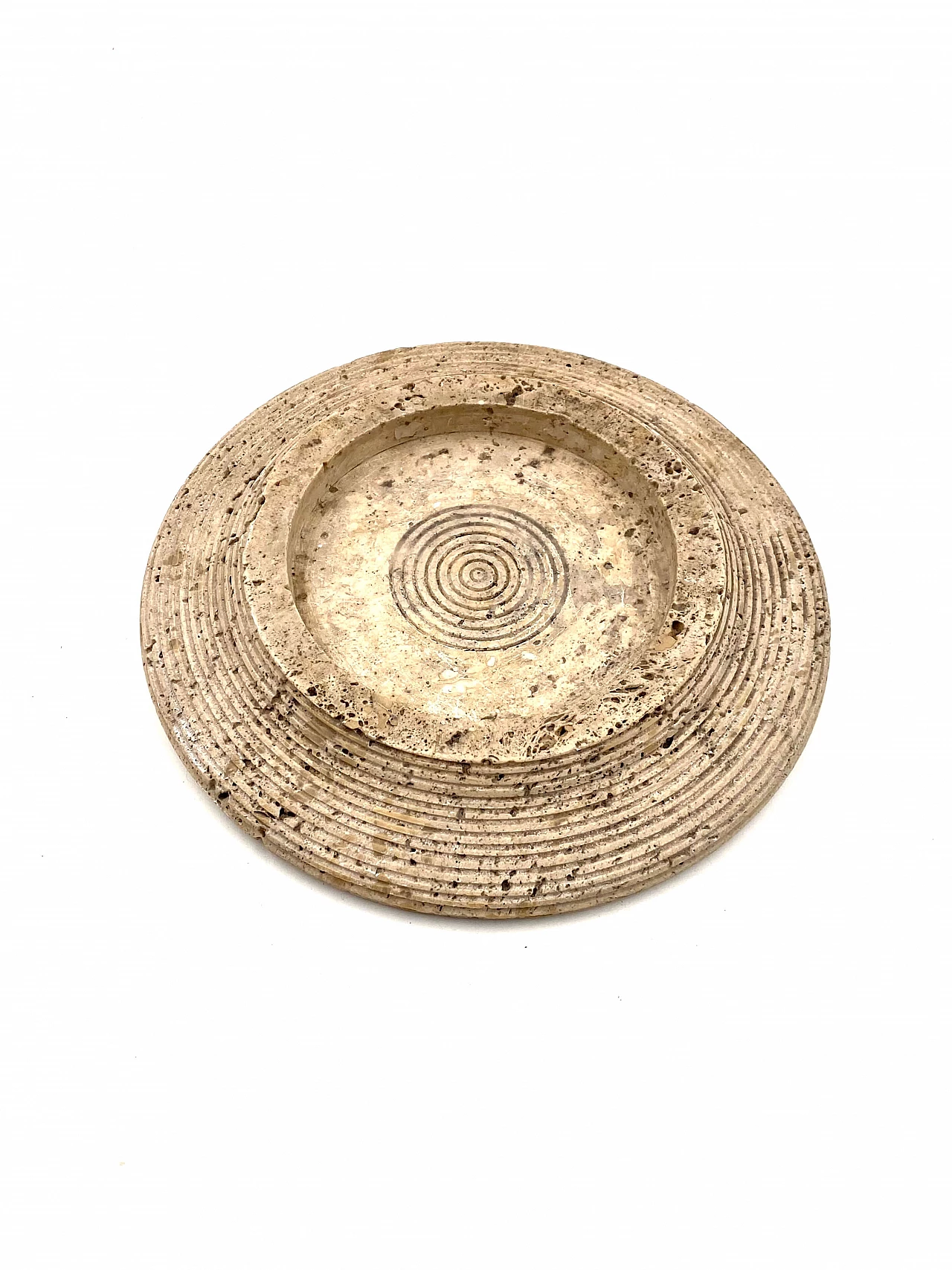 Grooved travertine ashtray by Cerri Nestore, 1970s 13