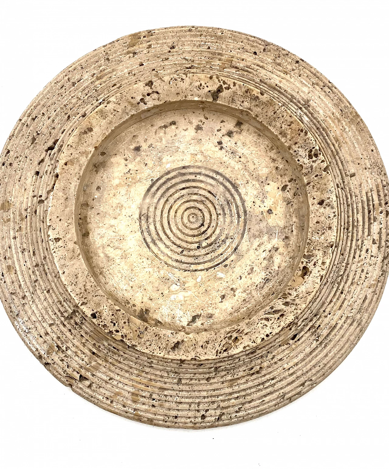 Grooved travertine ashtray by Cerri Nestore, 1970s 15