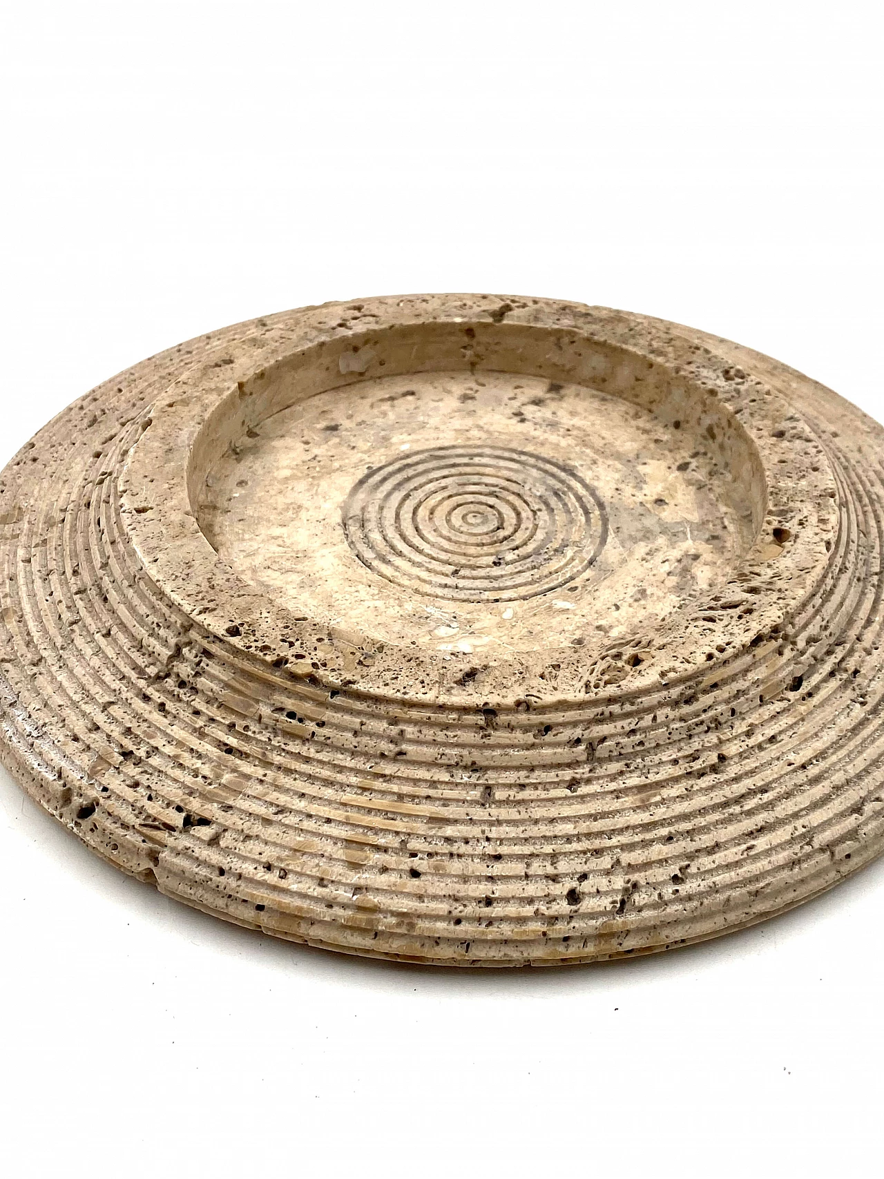 Grooved travertine ashtray by Cerri Nestore, 1970s 16