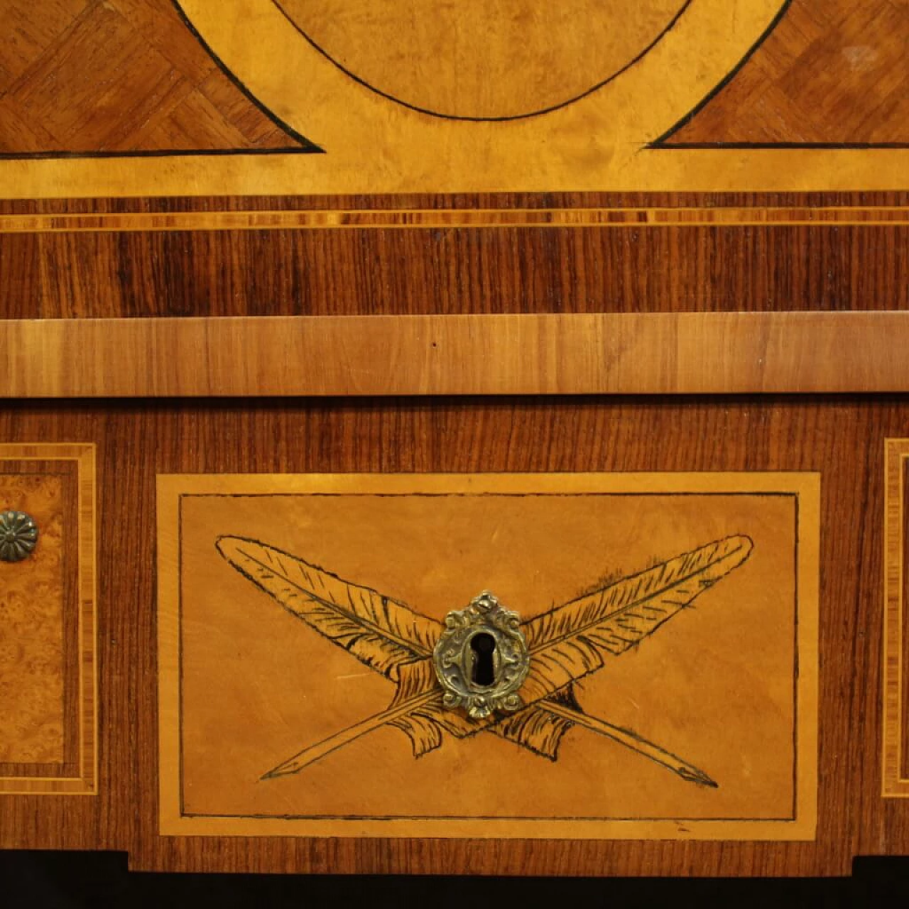 Inlaid secrétaire in Louis XVI style, 1960s 4