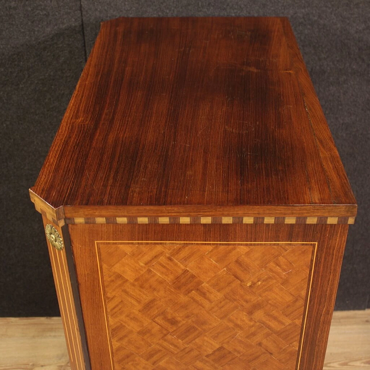 Inlaid secrétaire in Louis XVI style, 1960s 9
