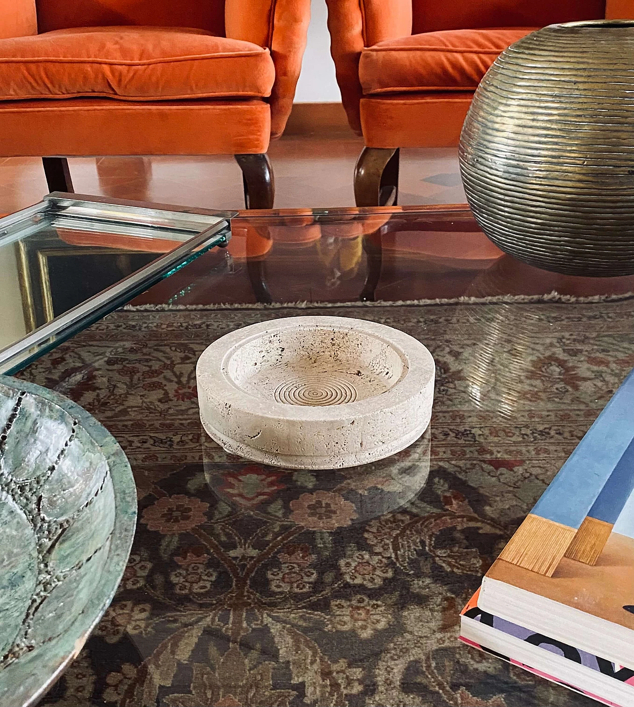 Travertine ashtray by CN Cerri Nestore, 1970s 5