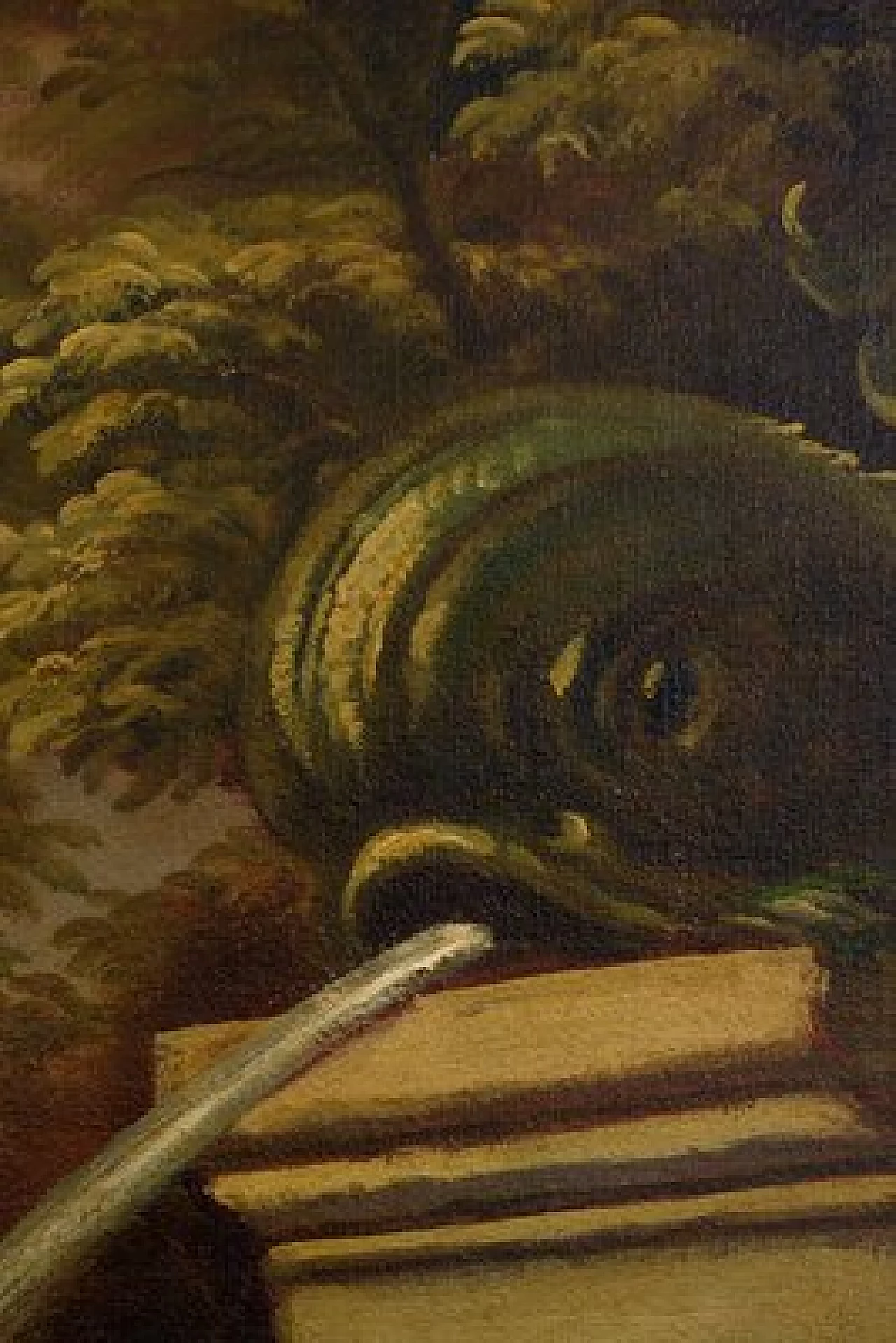 Alfredo Mahieux, Natura morta con fagiano, dipinto a olio su tela, anni '60 5