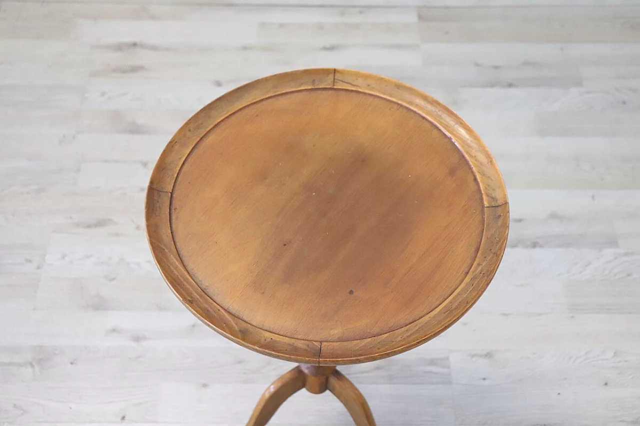 Louis Philippe solid beech smoking table, 19th century 3