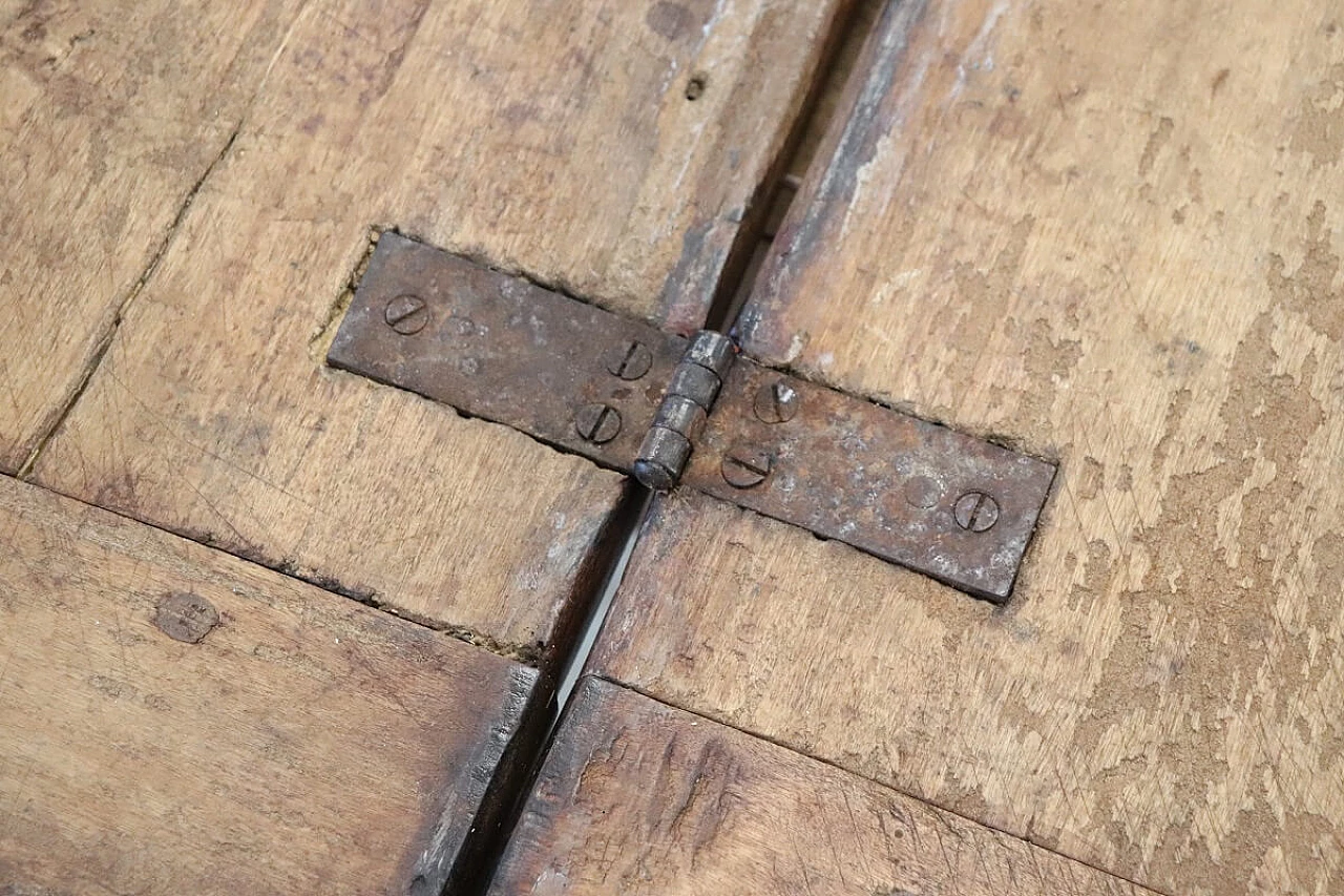 Solid poplar folding kitchen table, 19th century 7
