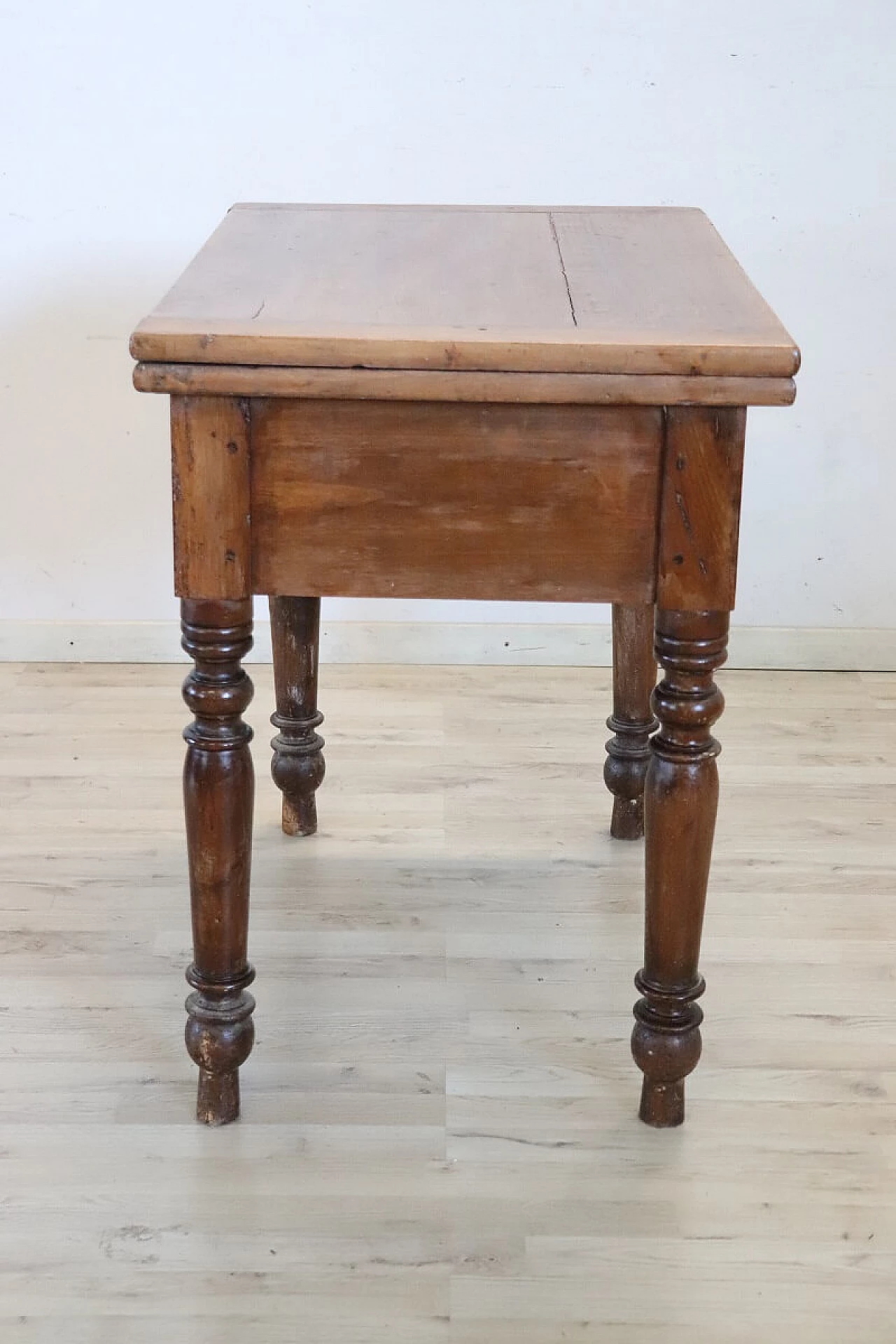 Solid poplar folding kitchen table, 19th century 10