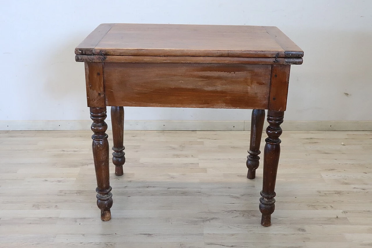 Solid poplar folding kitchen table, 19th century 11