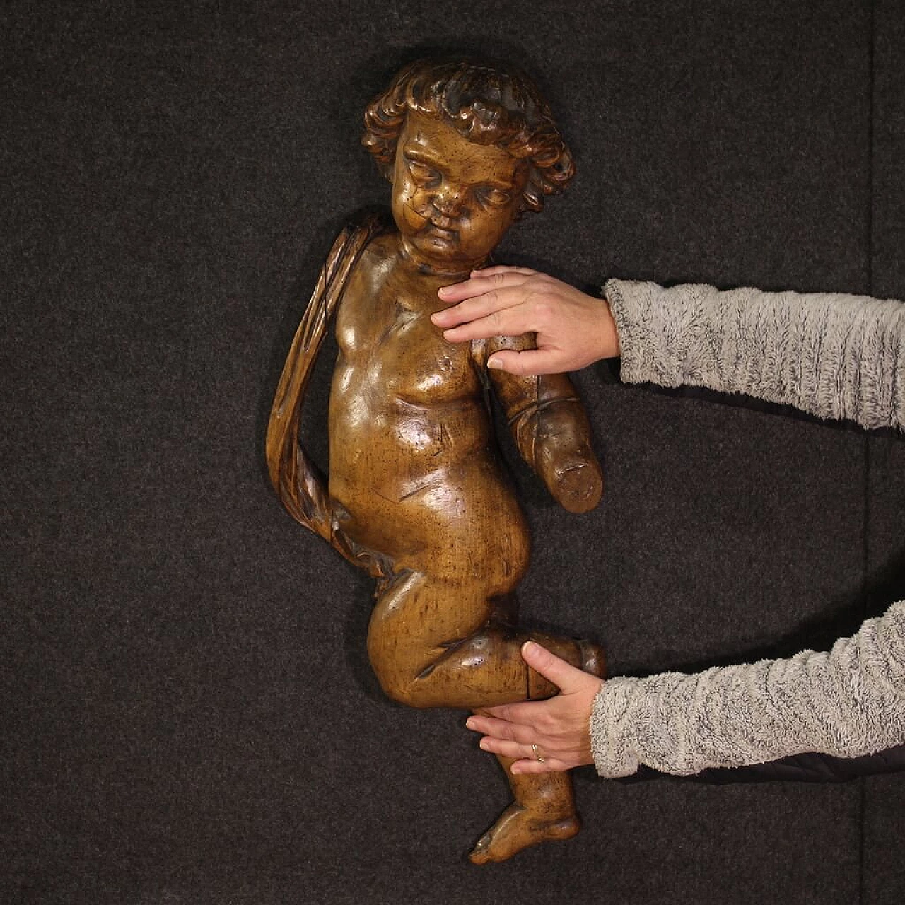 Putto, scultura in pero, '800 2