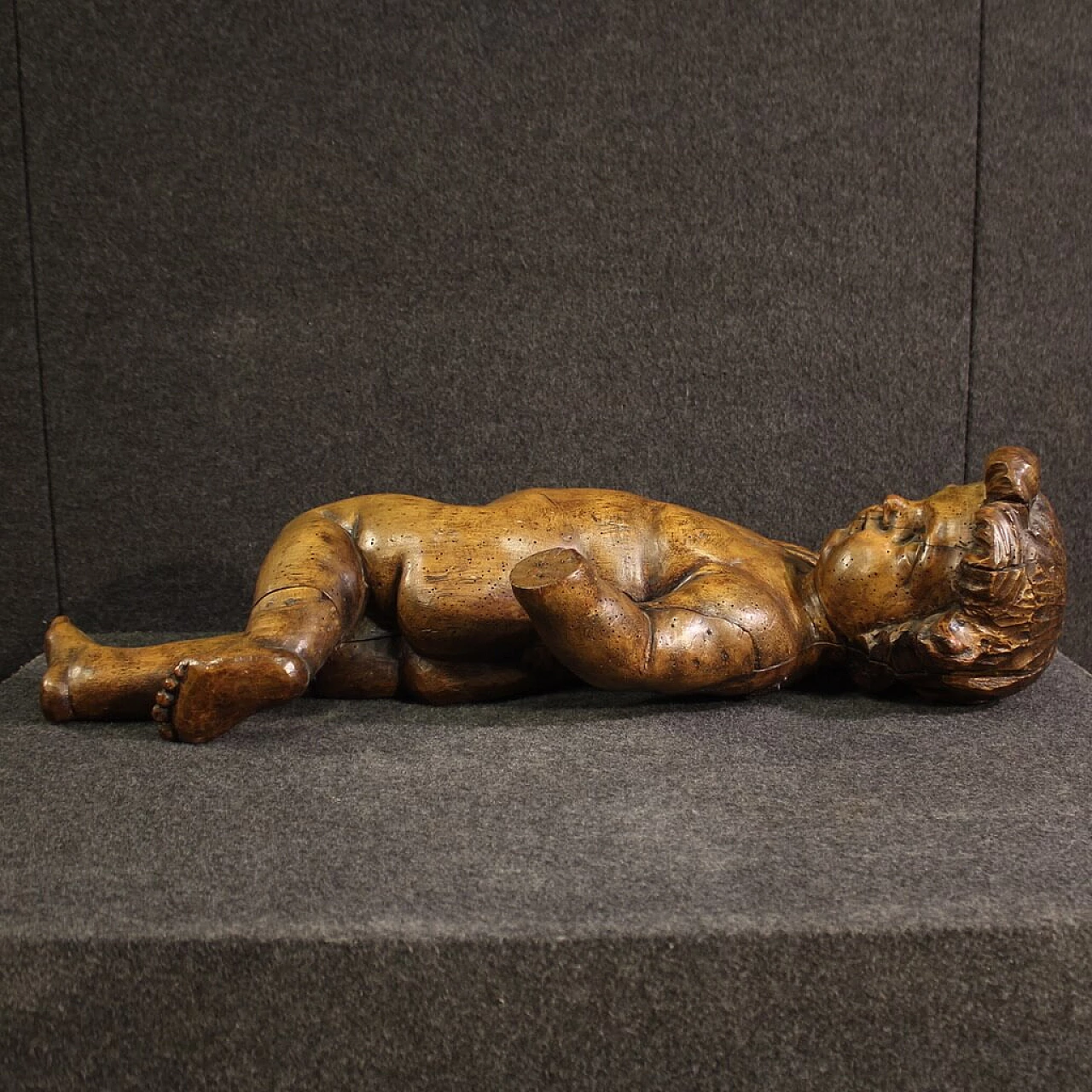 Putto, pear wood sculpture, 19th century 6
