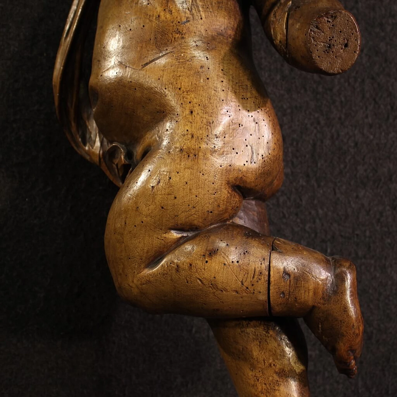 Putto, pear wood sculpture, 19th century 8
