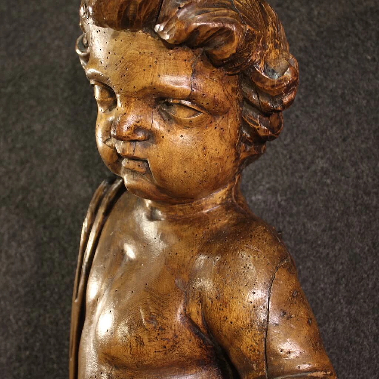 Putto, pear wood sculpture, 19th century 10